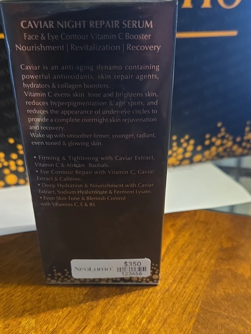 Neo Lumo Advanced Skincare Caviar Night Repair Serum - Sealed New